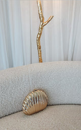 Iconic Gold SeaShell Acrylic Clutch Hand Bag